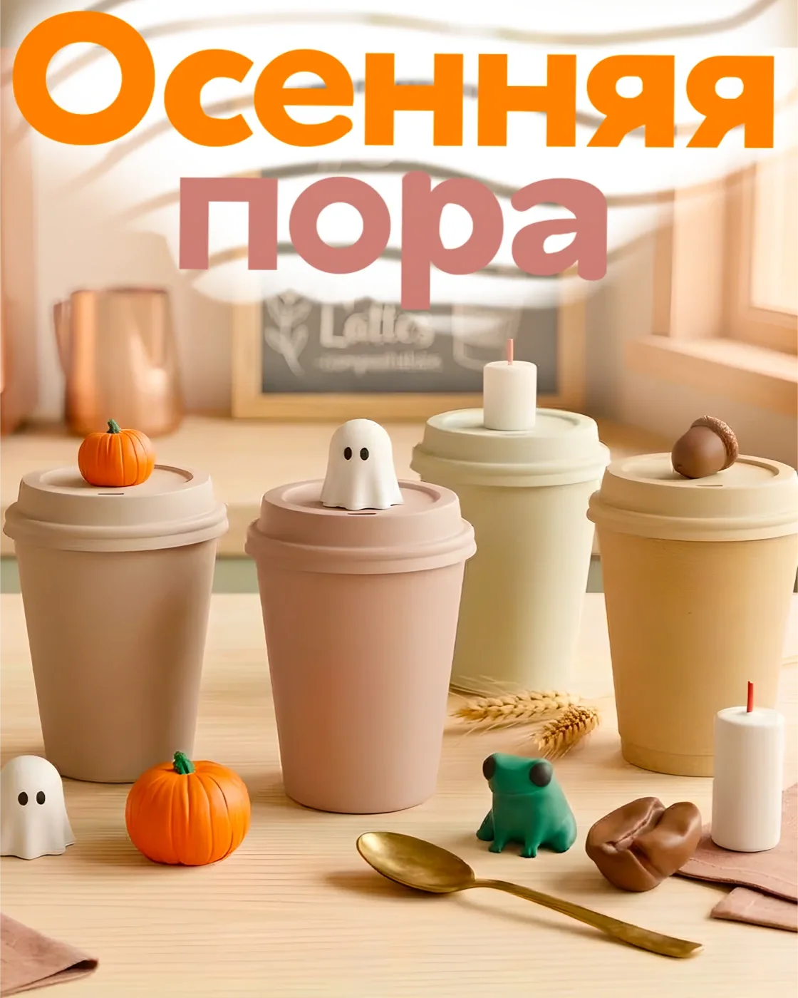 Набор топперов на стаканчики "Осенняя пора" — фото 2