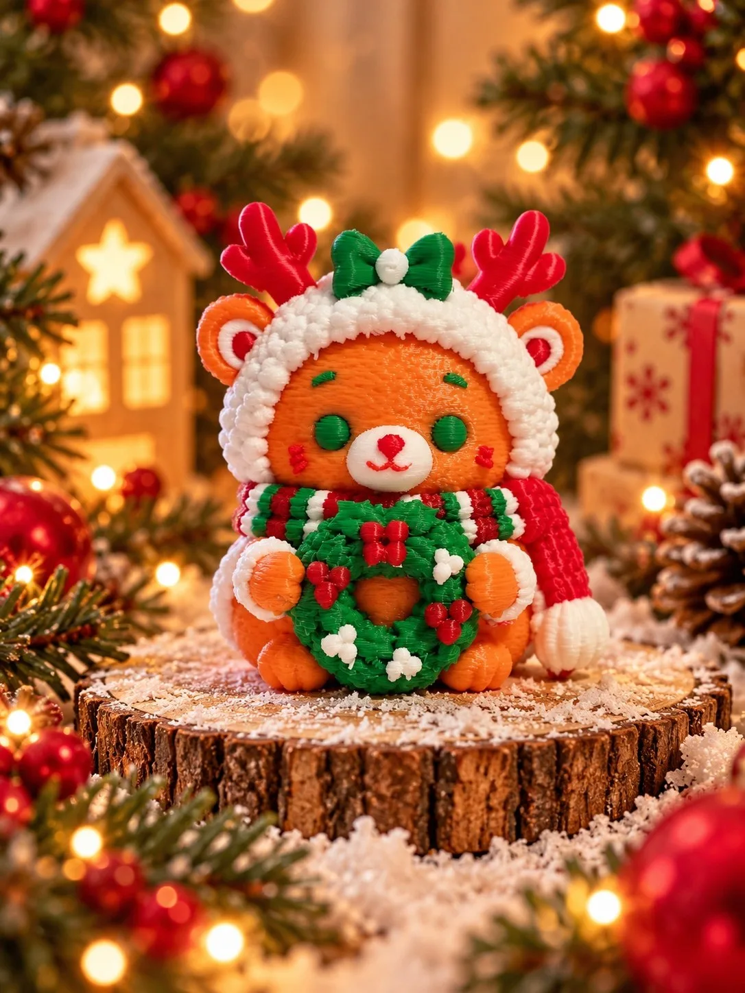 🐻 Рождественский Мишка — фигурка и брелок — фото 3