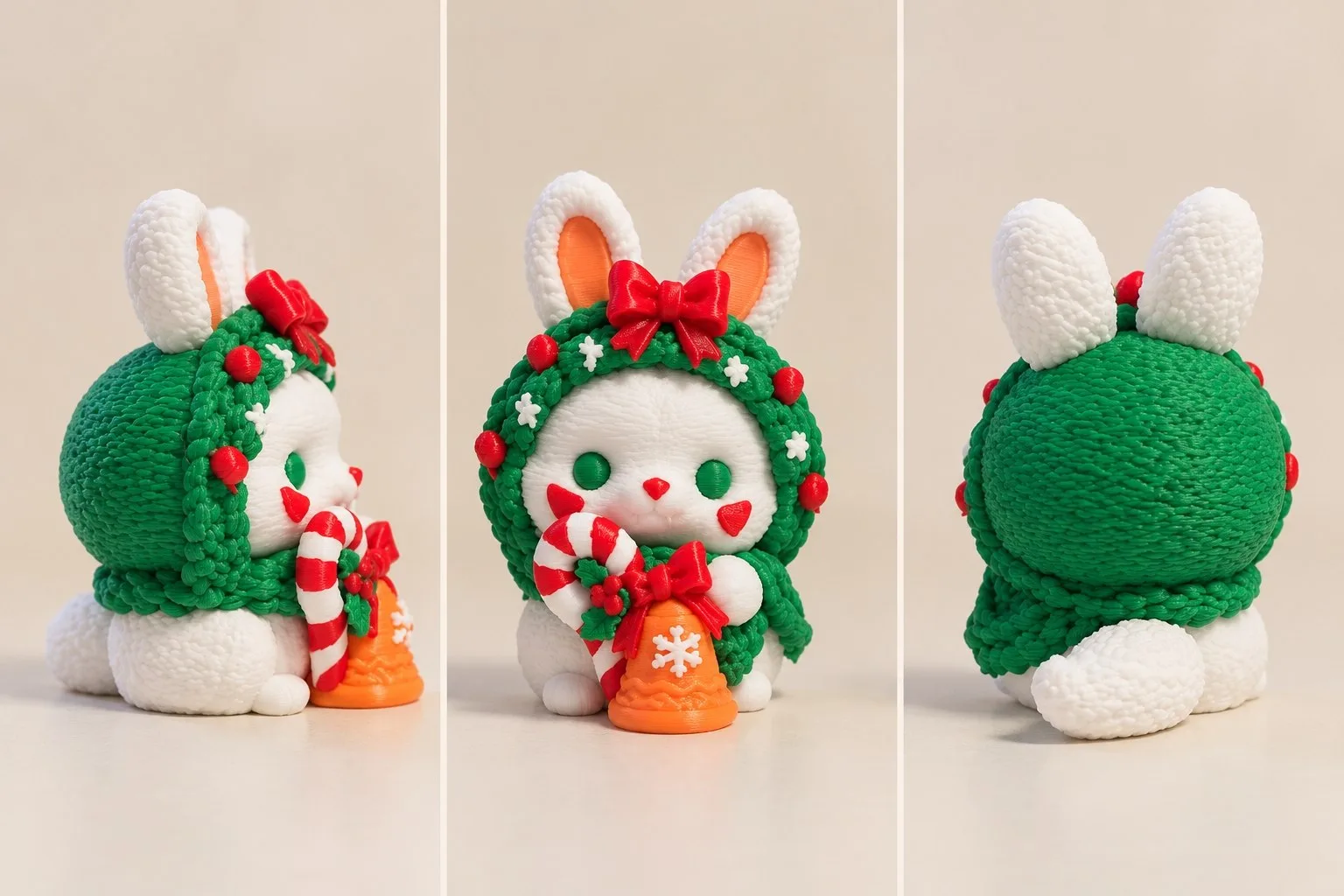 🐰Рождественский Зайчик — фигурка и брелок — фото 2