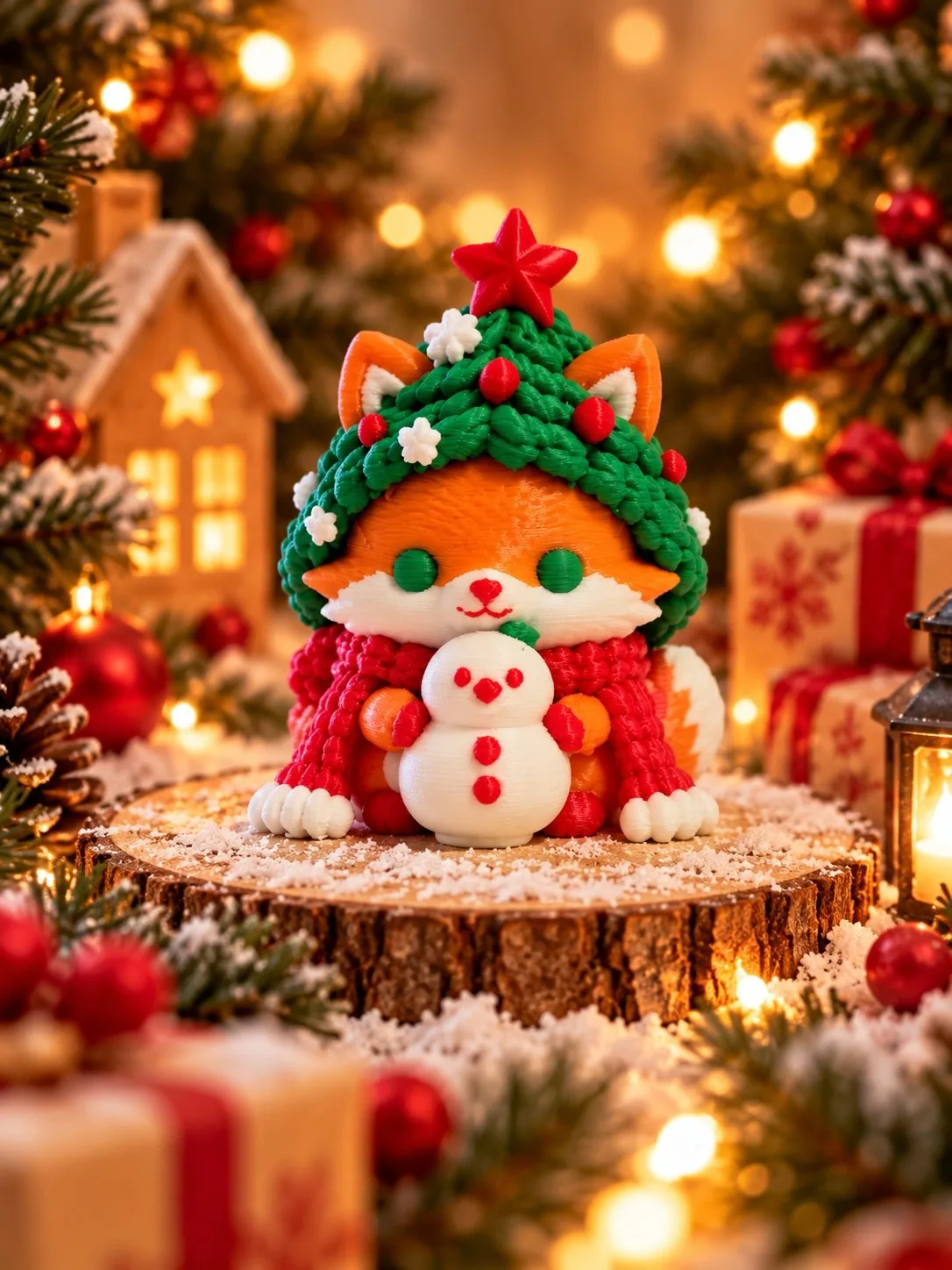 🦊Рождественская Лисичка — фигурка и брелок — фото 3